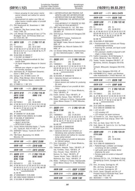 Bulletin 2011/10 - European Patent Office