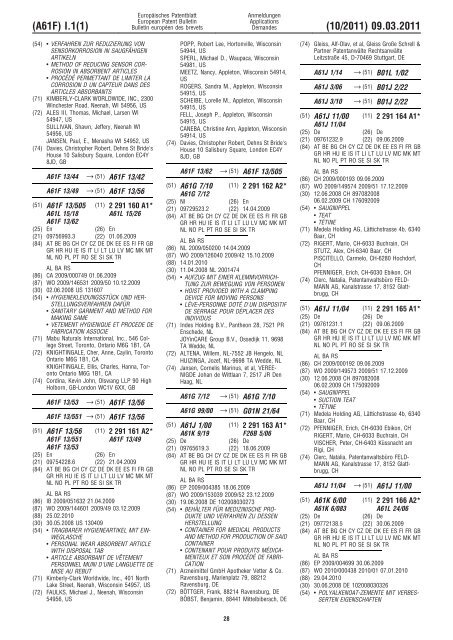 Bulletin 2011/10 - European Patent Office