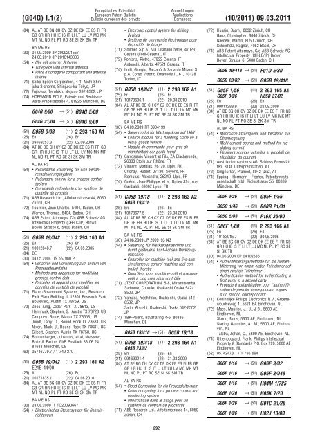 Bulletin 2011/10 - European Patent Office