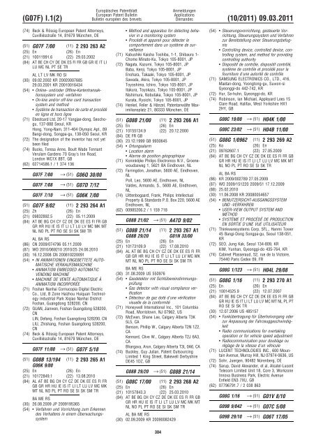 Bulletin 2011/10 - European Patent Office