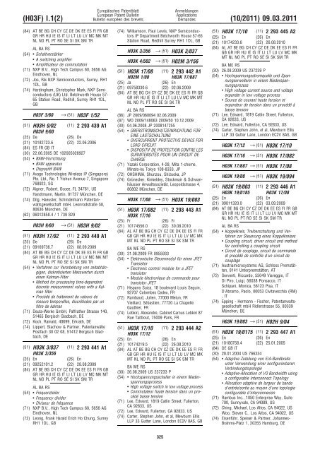 Bulletin 2011/10 - European Patent Office