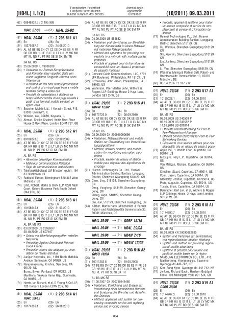 Bulletin 2011/10 - European Patent Office