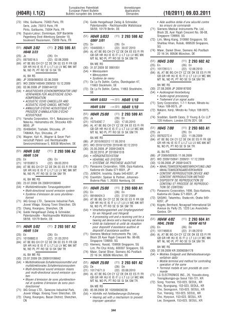 Bulletin 2011/10 - European Patent Office