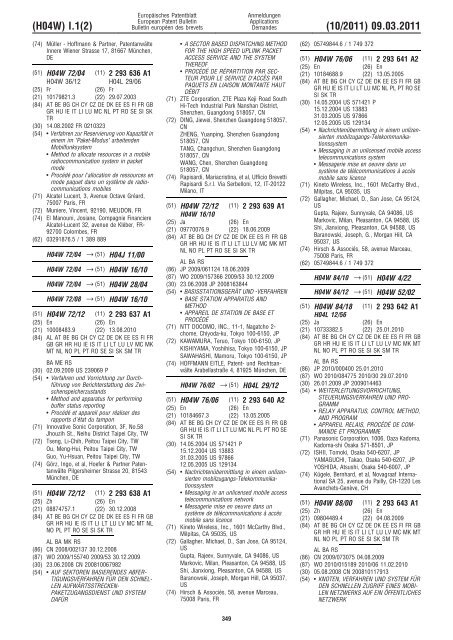 Bulletin 2011/10 - European Patent Office