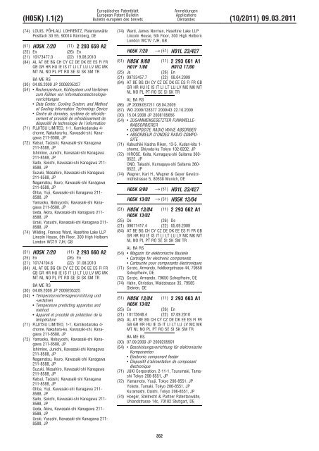 Bulletin 2011/10 - European Patent Office