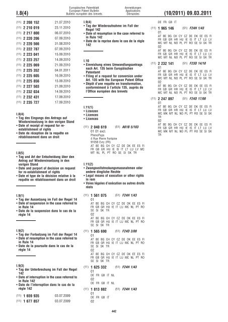 Bulletin 2011/10 - European Patent Office