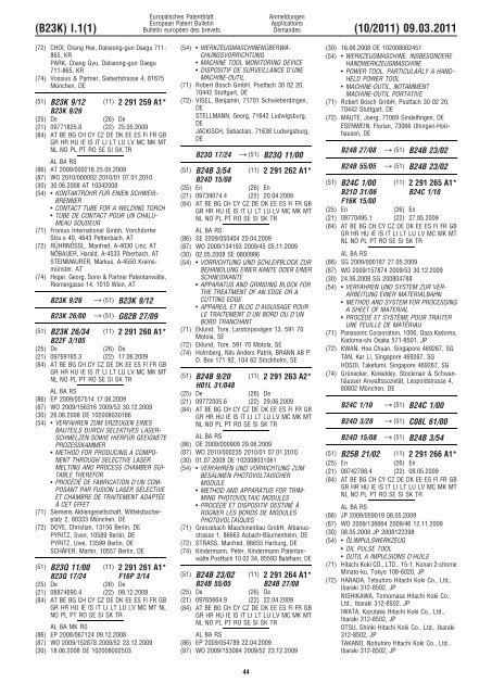 Bulletin 2011/10 - European Patent Office