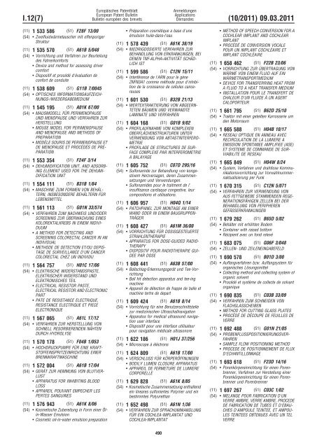 Bulletin 2011/10 - European Patent Office