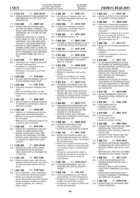 Bulletin 2011/10 - European Patent Office