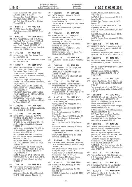 Bulletin 2011/10 - European Patent Office