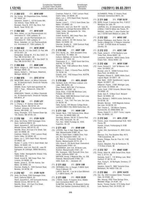 Bulletin 2011/10 - European Patent Office