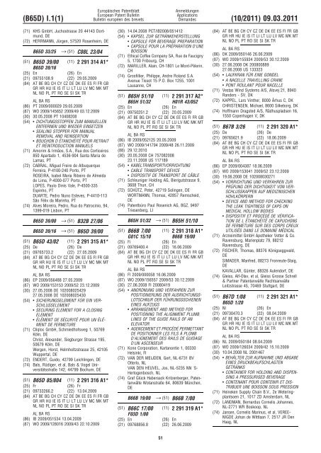 Bulletin 2011/10 - European Patent Office