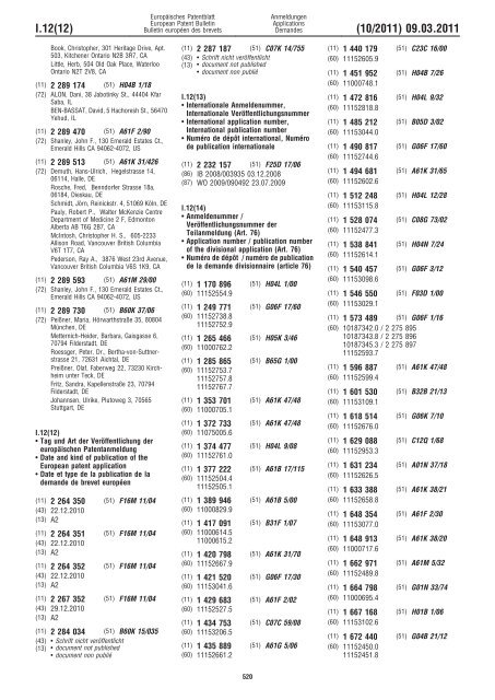 Bulletin 2011/10 - European Patent Office