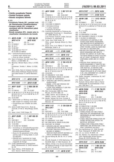 Bulletin 2011/10 - European Patent Office