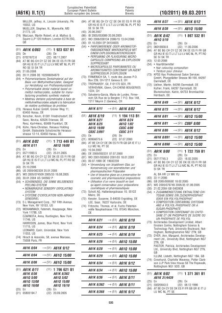 Bulletin 2011/10 - European Patent Office