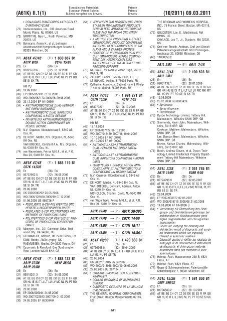 Bulletin 2011/10 - European Patent Office