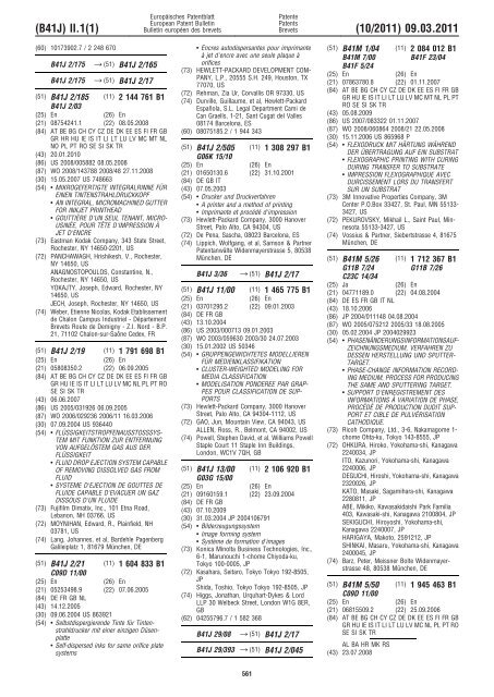 Bulletin 2011/10 - European Patent Office