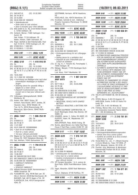 Bulletin 2011/10 - European Patent Office