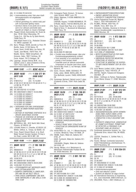 Bulletin 2011/10 - European Patent Office