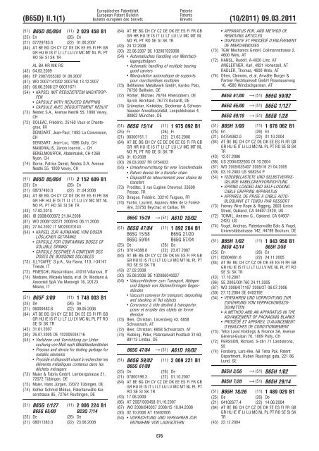 Bulletin 2011/10 - European Patent Office