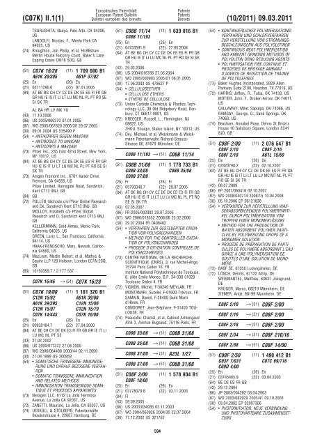 Bulletin 2011/10 - European Patent Office