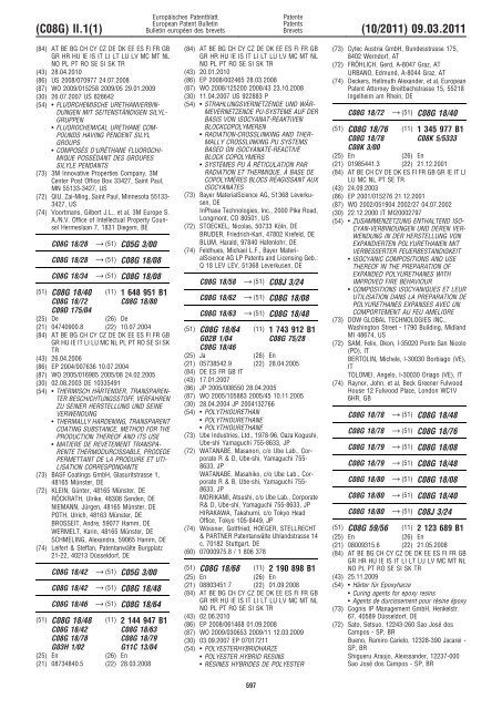 Bulletin 2011/10 - European Patent Office