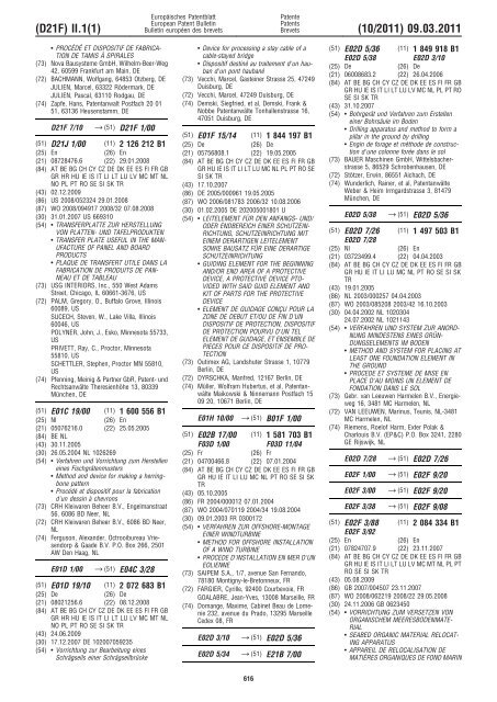 Bulletin 2011/10 - European Patent Office