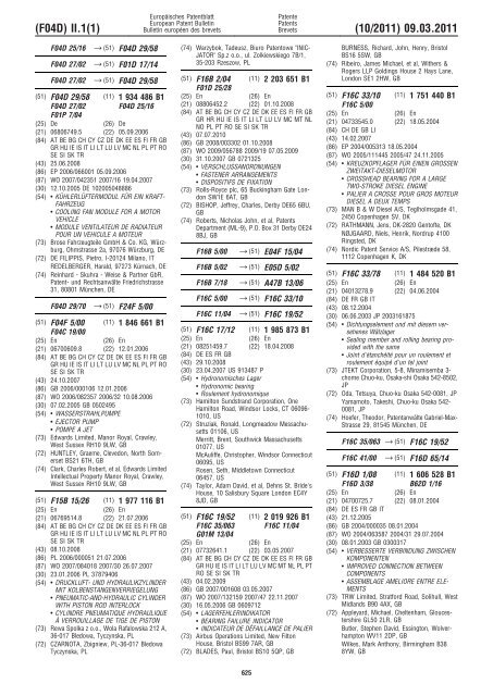 Bulletin 2011/10 - European Patent Office