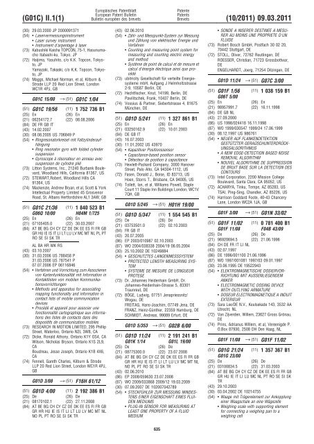 Bulletin 2011/10 - European Patent Office