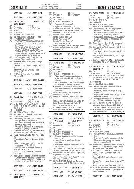 Bulletin 2011/10 - European Patent Office