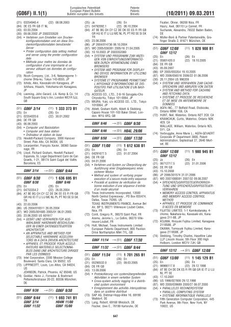 Bulletin 2011/10 - European Patent Office