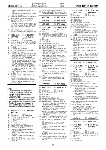 Bulletin 2011/10 - European Patent Office