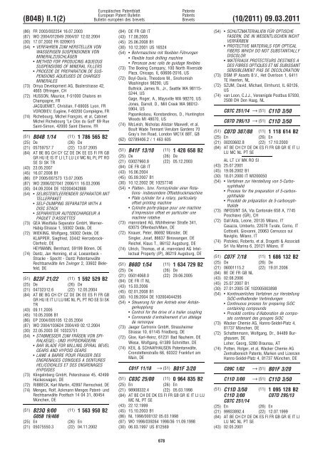 Bulletin 2011/10 - European Patent Office