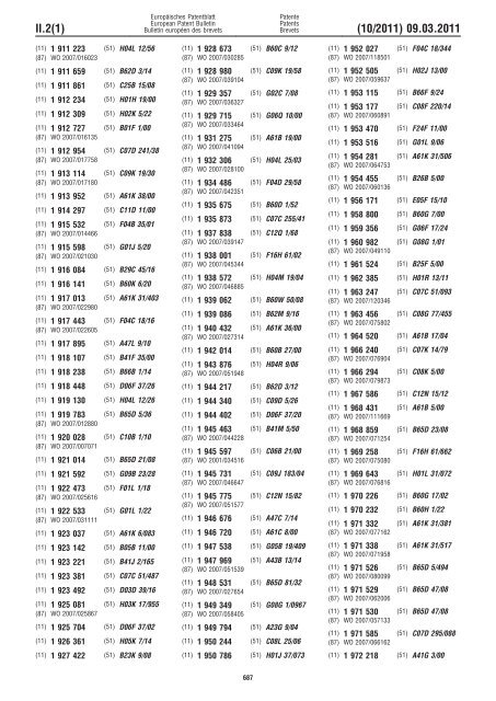 Bulletin 2011/10 - European Patent Office