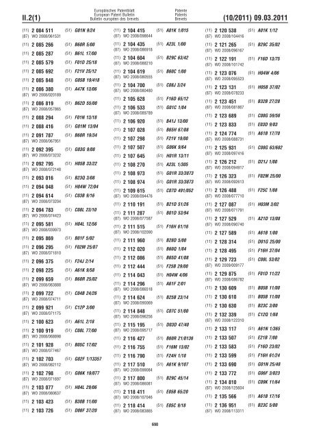 Bulletin 2011/10 - European Patent Office