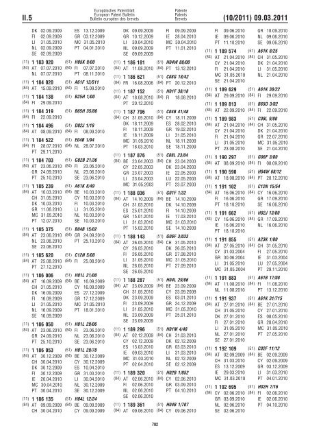 Bulletin 2011/10 - European Patent Office