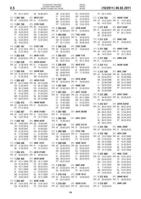 Bulletin 2011/10 - European Patent Office