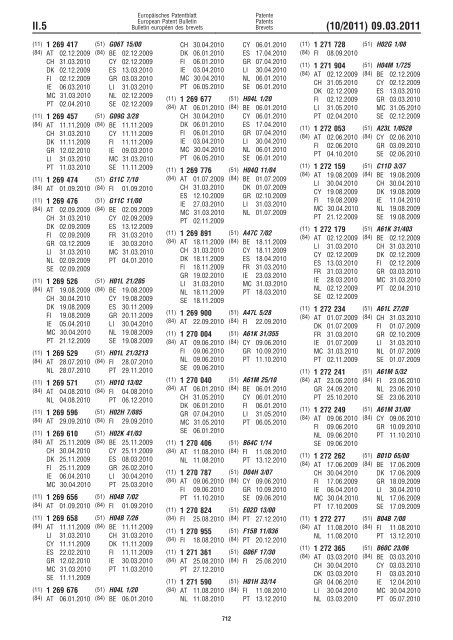 Bulletin 2011/10 - European Patent Office