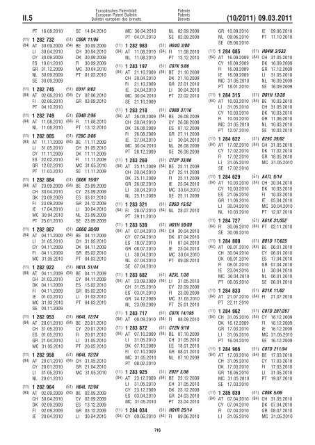 Bulletin 2011/10 - European Patent Office