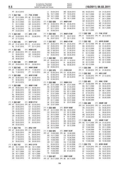 Bulletin 2011/10 - European Patent Office