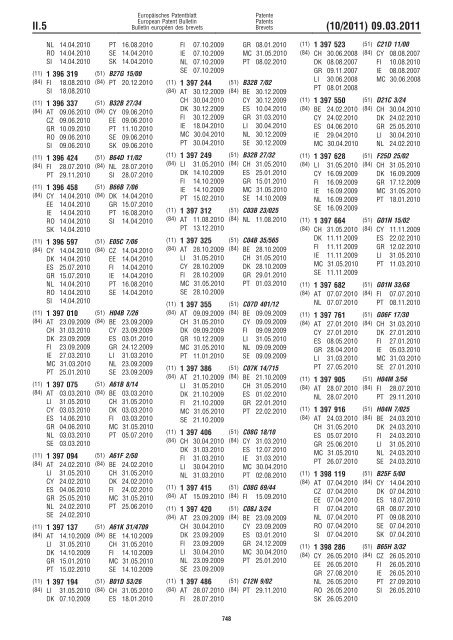 Bulletin 2011/10 - European Patent Office