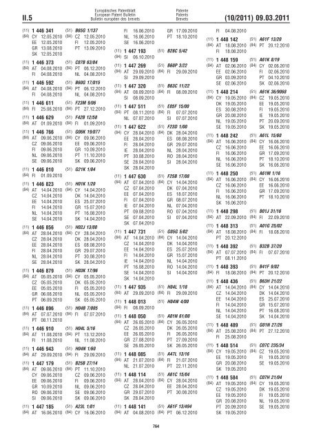 Bulletin 2011/10 - European Patent Office