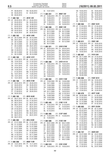 Bulletin 2011/10 - European Patent Office