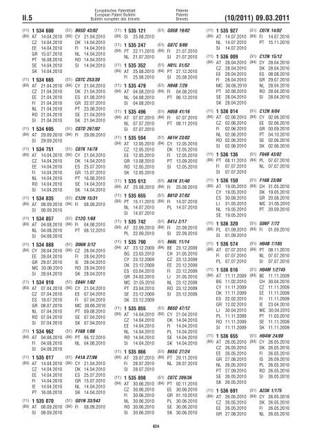 Bulletin 2011/10 - European Patent Office