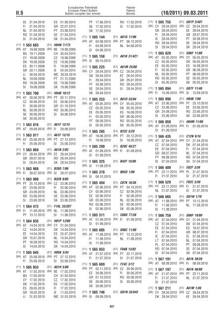 Bulletin 2011/10 - European Patent Office