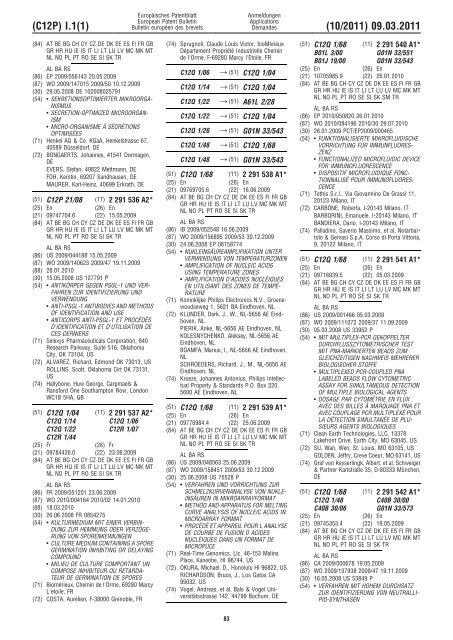 Bulletin 2011/10 - European Patent Office