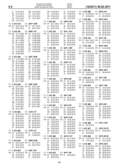 Bulletin 2011/10 - European Patent Office