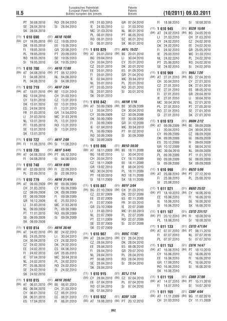 Bulletin 2011/10 - European Patent Office