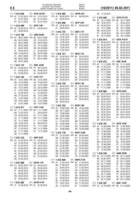 Bulletin 2011/10 - European Patent Office