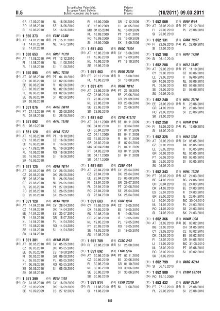 Bulletin 2011/10 - European Patent Office